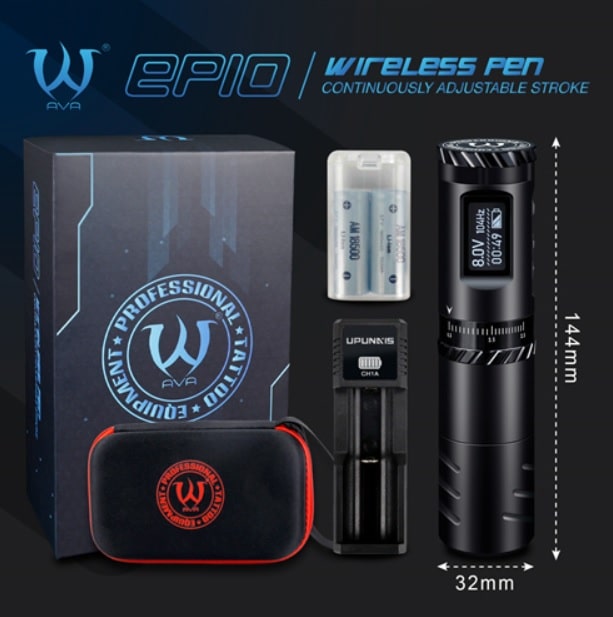 AVA EP10 Wireless Pen - Máquina Inalámbrica Profesional | TatooMex
